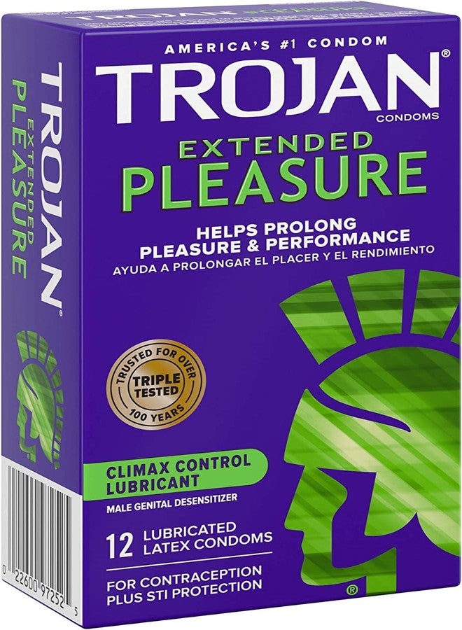 Trojan Extended Pleasure Climax Control Lubricated Premium Latex Condoms 12.0 ea. (Quantity of 3) - Image 5